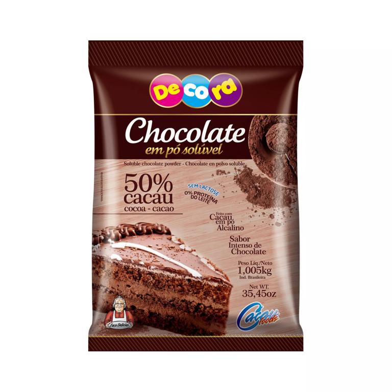 CHOC. PO 50% CACAU 1,005KG SOLUVEL DECORA