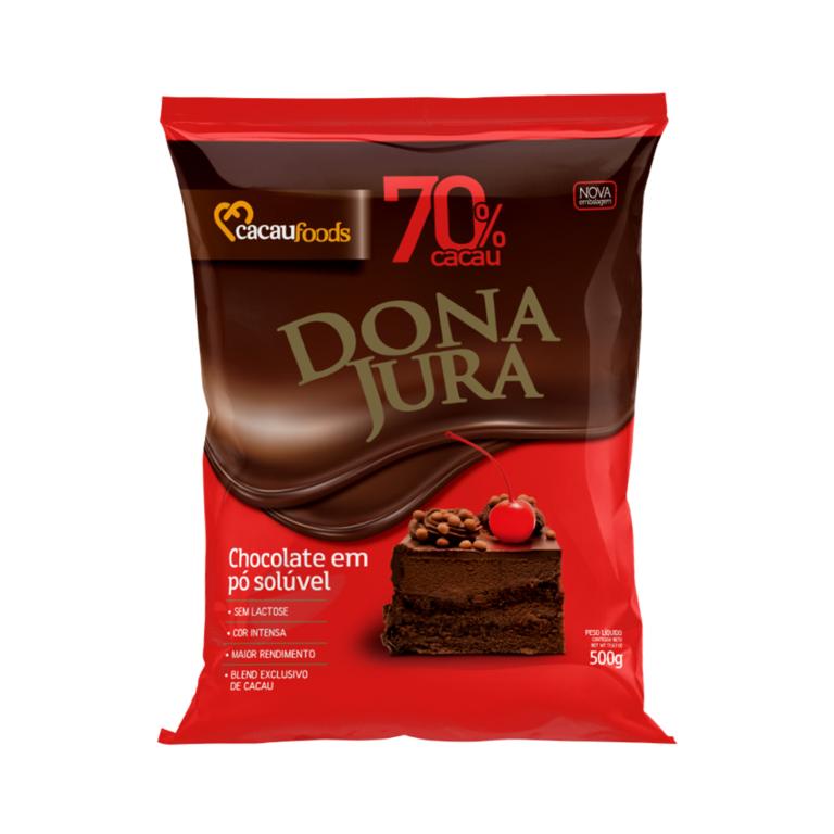 CHOC. PO 70% CACAU 500G DONA JURA