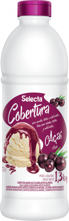 COBERTURA 1,300KG SABOR AÇAÍ COLORIDA ARTIFICIALMENTE