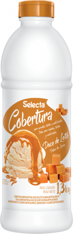 COBERTURA 1,300KG SABOR ARTIFICIAL DOCE DE LEITE COLORIDA ARTIFICIALMENTE
