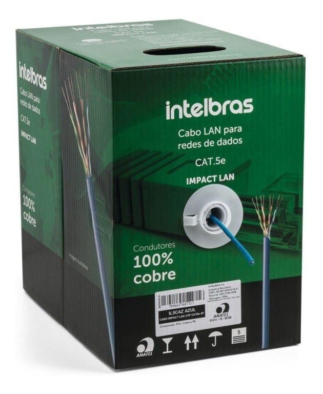 CABO DE RED CAT5E AZUL INTELBRAS CX
