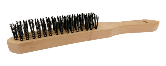 ESCOVA MANUAL DE AÇO 4 FILEIRAS COM CABO