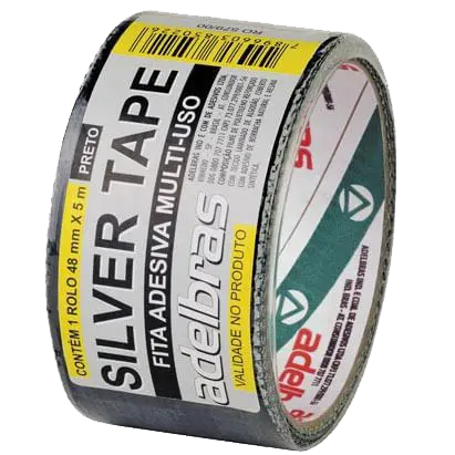 FITA MULT USO SILVER TAPE PRETA 48MMX5M