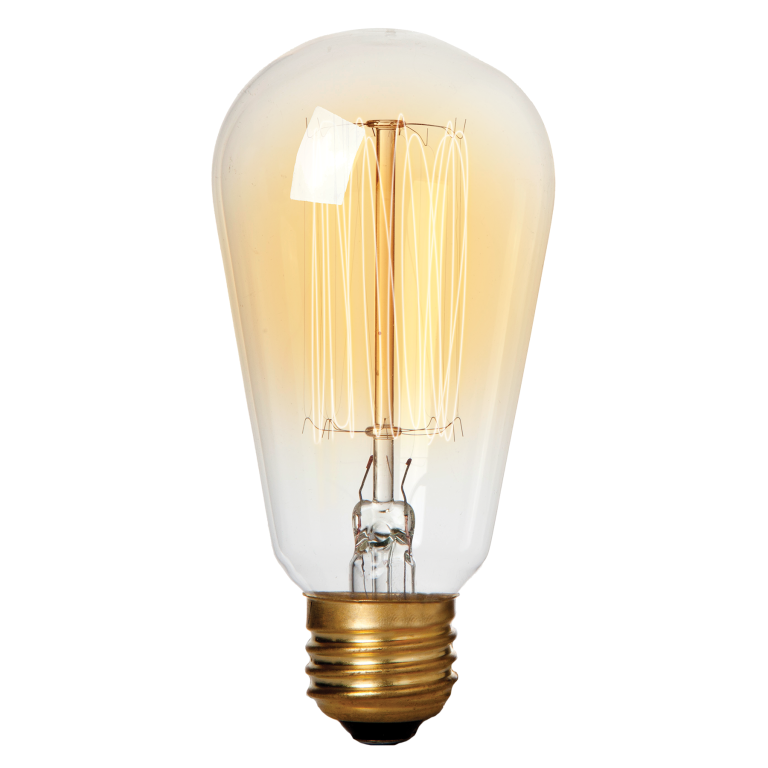 LAMP ANTIQUE ST58 40W 127V E27 GOLD KIAN