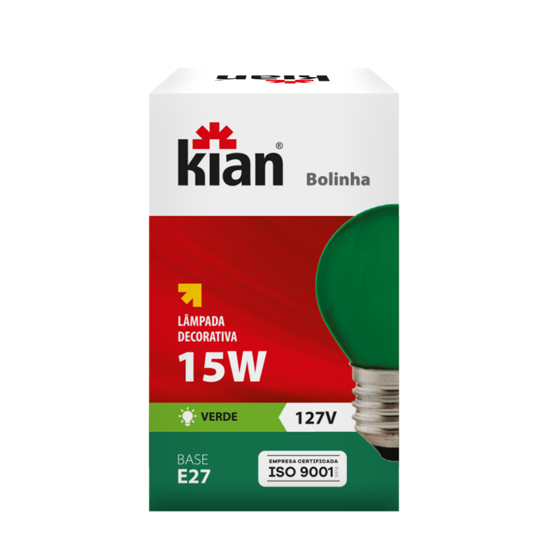 LAMP INC BOLINHA 15W 220V E27 VD KIAN