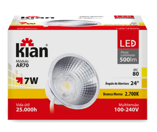 LUM LED AR70 7W DIM 127V KIAN