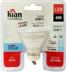 LAMP LED MR16 4W 6500K BIV KIAN
