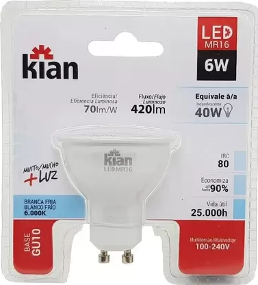 LAMP LED MR16 6W 6000K BIV KIAN