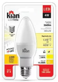 LAMP LED VELA CL 4W 3000K BIV KIAN