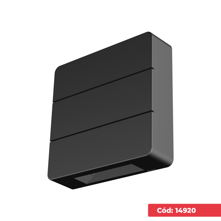 LUM LED ARANDELA SOB IP65 PT 6W 3K DIRECIONA