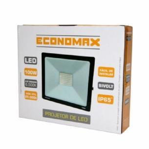 PROJETORES LED BIV 100W 65000K PT ECONOMAX