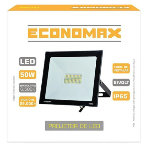 PROJETORES LED BIV 50W 65000K PT ECONOMAX