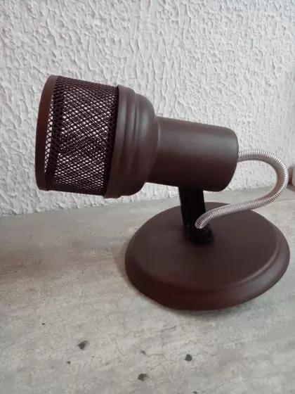 SPOT 2 LAMPADA TELINHA CAFE ALUM