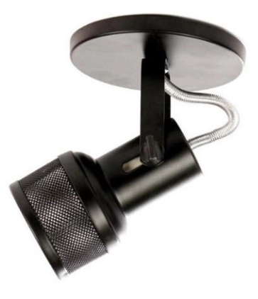 SPOT 1 LAMPADA SCREEN (TELINHA) PRETO ALUM