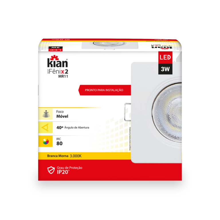 SPOT LED FENIX II QUAD MR11 3W 3K KIAN