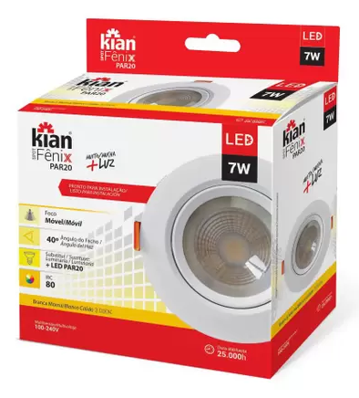 SPOT LED FENIX II QUAD PAR20 7W 3K KIAN