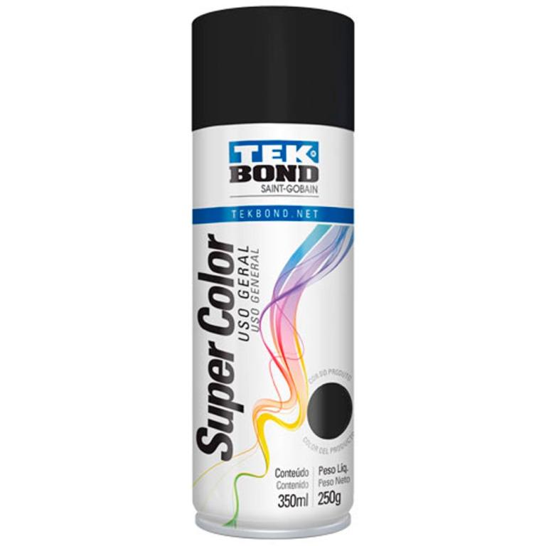 TINTA AEROSOL PRETO FOSCO  USO GERAL 350ML/250G TEK BOND
