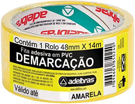 FITA PVC 48MMX14 AMARELA DEM.SOLO
