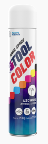 TINTA SPRAY 350ML TOOLCOLOR UG BRANCO FOSCO