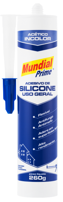 ADESIVO SILICONE ACETICO 260G MUNDIAL PRIME INCOLOR