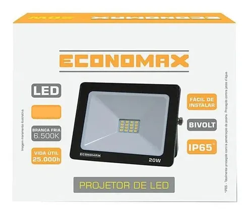 PROJETORES LED BIV 200W 65000K PT ECONOMAX