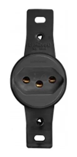 TOMADA 2P+T 10 A REDONDA PRETA