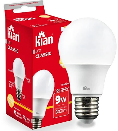 LAMP LED BULBO A 9,0W BIV E-27 3K KIAN