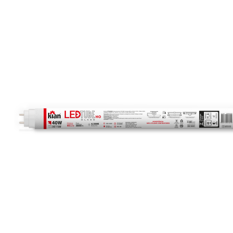 LAMP LED TUBE GLASS 40W 6,5K BIV KIAN