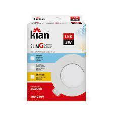 LUM LED EMB RED SLIM  3W 8,5CM 6K KIAN