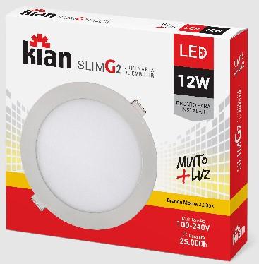 LUM LED EMB RED SLIM 12W 17,2CM 3K KIAN