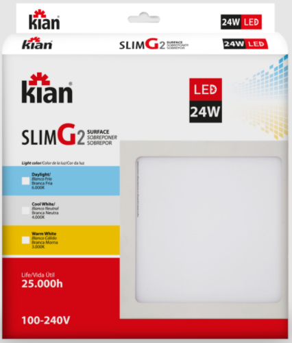 LUM LED SOB QUAD SLIM 24W 30,0CM 6K KIAN