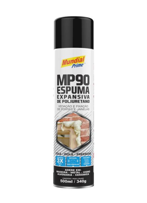 ESPUMA EXPANSIVA DE POLIURETANO 500ML 340G MUNDIAL PRIME