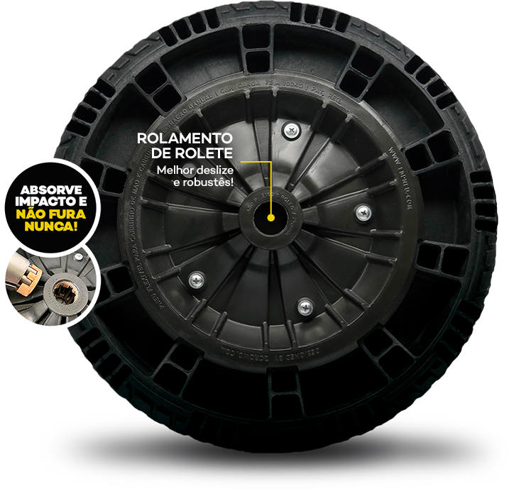 RODADO COMPLETO FLEX PNEU BORDER 1 COM ROLAMENTO