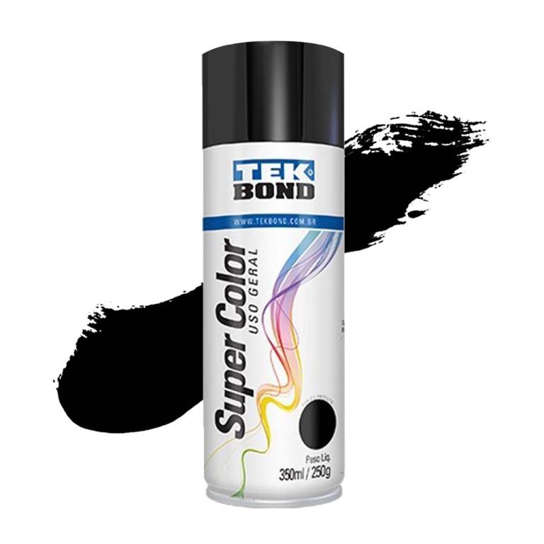 TINTA AEROSOL PRETO BRILHANTE USO GERAL 350ML/250G