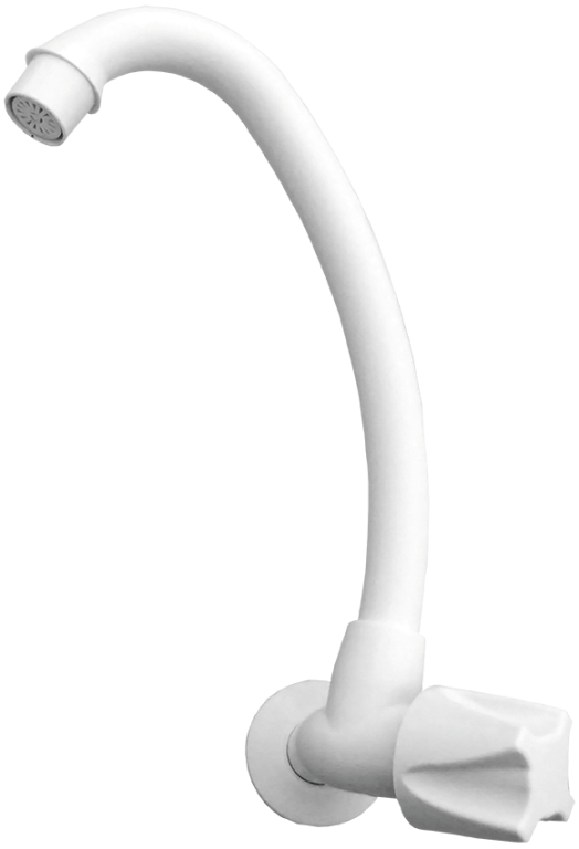 TORNEIRA COZINHA PAREDE BICA MOVEL ALTA TULIPA BRANCA