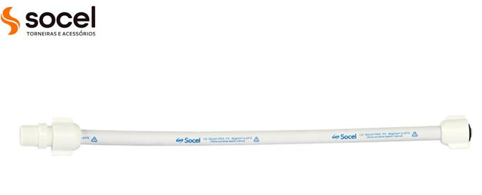ENGATE FLEXIVEL BRANCO 40CM SOCEL EB20