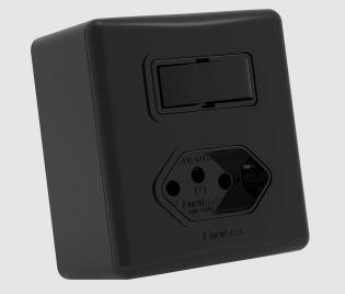 INT 1 TECLA SIMPLES TOMADA 10A PRETO LINHA E