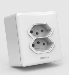 TOMADA DUPLA 10A BRANCA LINHA E