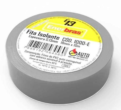 FITA ISOLANTE CINZA 18MM X 10M