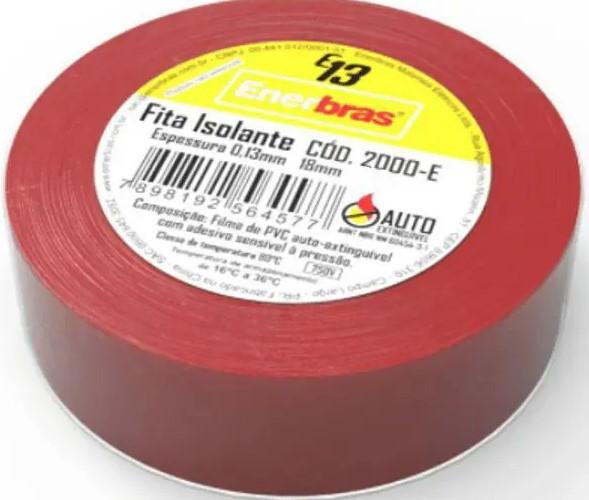 FITA ISOLANTE VERMELHA 18MM X 20M