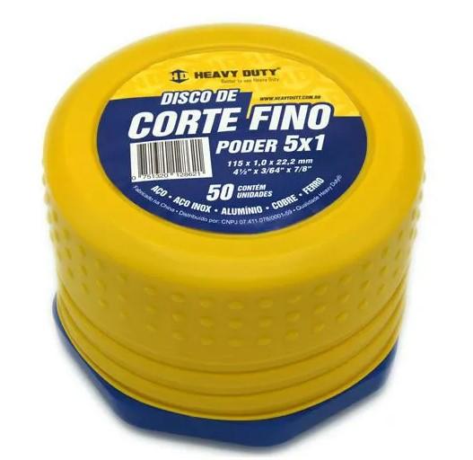 DISCO CORTE 5X1 INOX 115X1,0X22,2