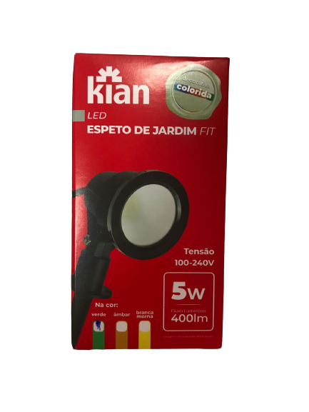 ESPETO LED JARDIM FIT 5W PT-AMB KIAN