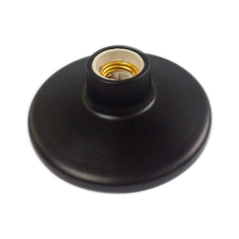 PLAFON C/SOQUETE PORCELANA E 27 PRETO