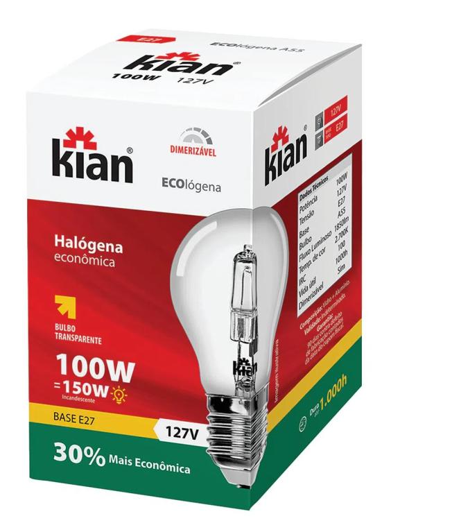 LAMP INC ECOLOGENA A55 100W 127V KIAN