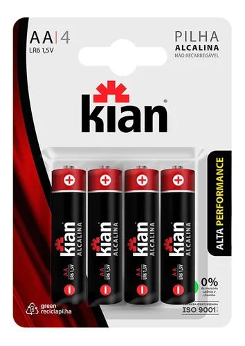 PILHA ALCALINA AA - BLISTER C/4 KIAN