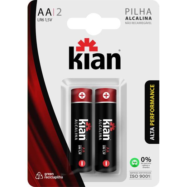 PILHA ALCALINA AA - BLISTER C/2 KIAN