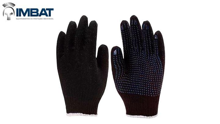 LUVA TRICOTADA PRETA LEVE COM PIGMENTO