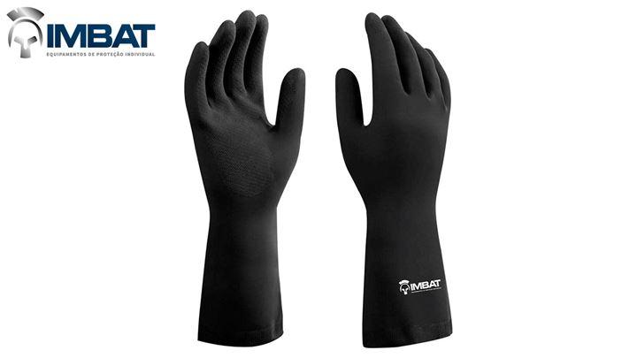 LUVA DE LATEX FORRADA PRETA - 9
