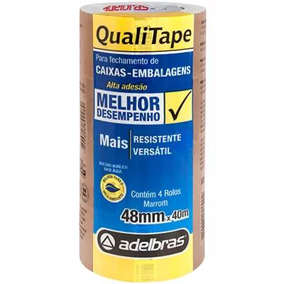 FITA QUALITAPE KRAFT MARROM 48MMX40M(PCT4RLS) TORRE