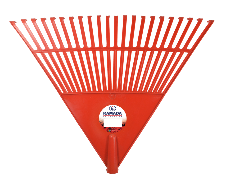 VASSOURA PLASTICA DE GRAMA VERMELHA SEM CABO 22DTS